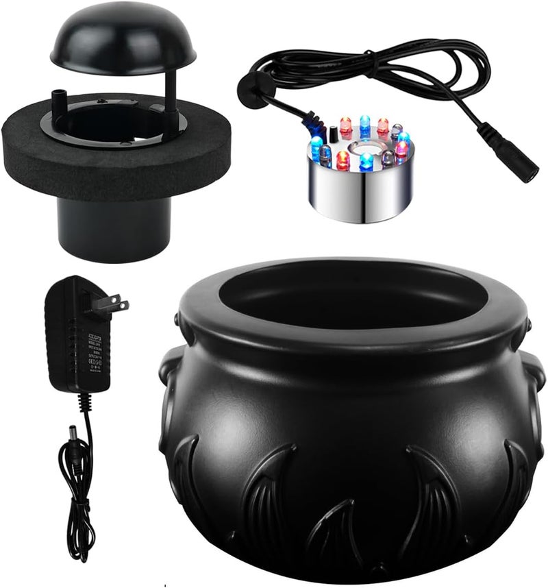 PULACO Mist Maker with Black Cauldron for Halloween - Image 1